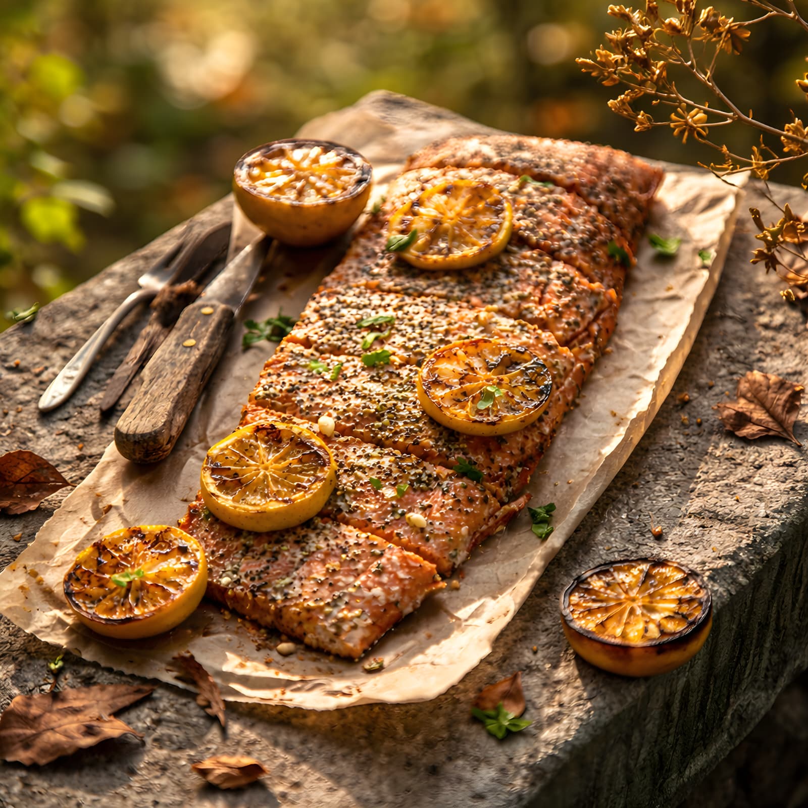 Hot Smoked Pepper Salmon